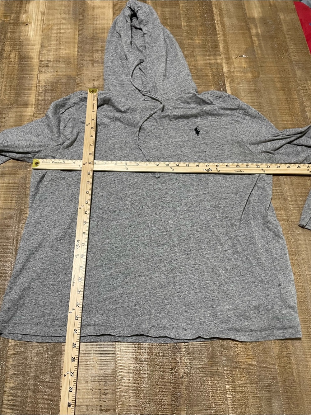 Polo by Ralph Lauren Light Gray Hooded Long-Sleeve Shirt - Picture 5 of 5